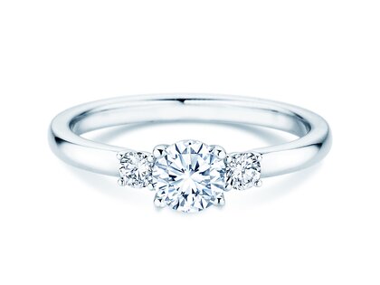 Anello di Fidanzamento Vivid Petite Diamond in 18K oro bianco con diamanti 0,50ct G/SI
