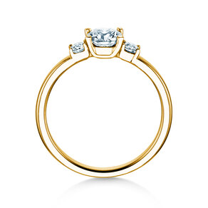 Anello di Fidanzamento Vivid Petite Diamond in 18K oro giallo con diamanti 0,60ct G/SI