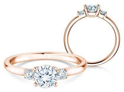 Anello di Fidanzamento Vivid Petite Diamond in oro rosa