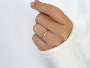 Anello di Fidanzamento  in 9K oro rosa con diamanti 0,10ct G/SI
