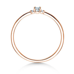Anello di Fidanzamento  in 9K oro rosa con diamanti 0,10ct G/VS