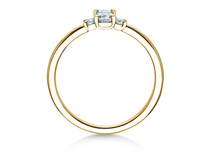 Anello di Fidanzamento  in 9K oro giallo con diamanti 0,31ct G/VS