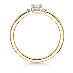 Anello di Fidanzamento  in 9K oro giallo con diamanti 0,31ct G/VS