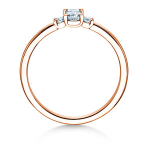 Anello di Fidanzamento  in 9K oro rosa con diamanti 0,31ct
