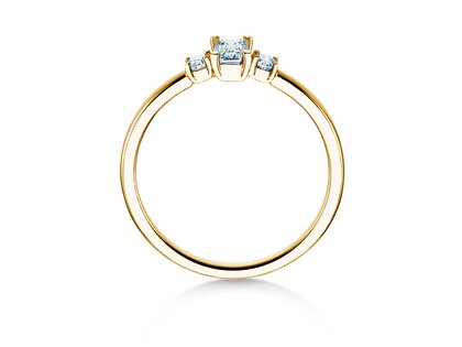 Anello di Fidanzamento  in 9K oro giallo con diamanti 0,40ct G/VS