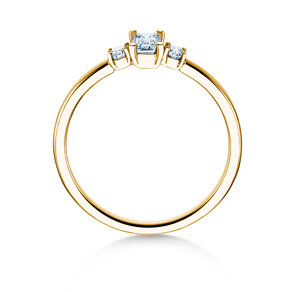 Anello di Fidanzamento  in 9K oro giallo con diamanti 0,40ct G/VS