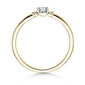 Anello di Fidanzamento Vivid Petite Oval Cut in oro giallo