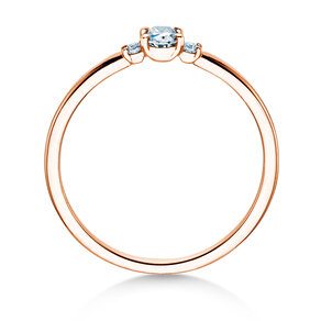 Anello di Fidanzamento Vivid Petite Oval Cut in 18K oro rosa con diamanti 0,20ct G/SI