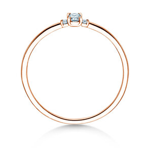 Anello di Fidanzamento Vivid Petite Radiant Cut in 14K oro rosa con diamanti 0,10ct G/SI
