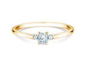 Anello di Fidanzamento  in 9K oro giallo con diamanti 0,31ct G/SI