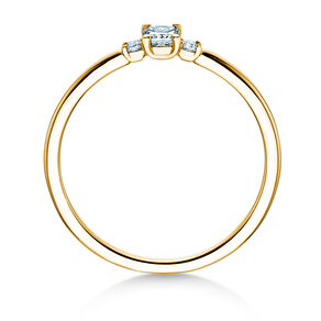 Anello di Fidanzamento  in 9K oro giallo con diamanti 0,31ct G/SI