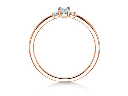 Anello di Fidanzamento  in 9K oro rosa con diamanti 0,31ct G/SI