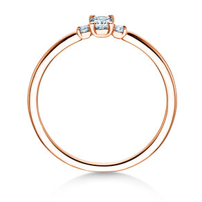 Anello di Fidanzamento  in 9K oro rosa con diamanti 0,31ct G/SI