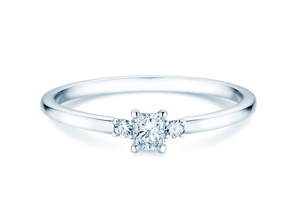 Anello di Fidanzamento Vivid Petite Radiant Cut in platino