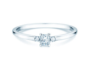 Anello di Fidanzamento Vivid Petite Radiant Cut in platino