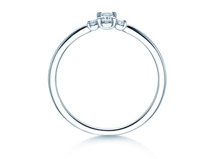 Anello di Fidanzamento Vivid Petite Radiant Cut in platino