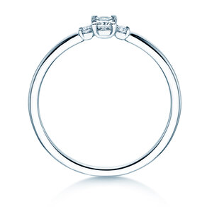 Anello di Fidanzamento Vivid Petite Radiant Cut in platino