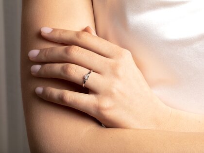 Anello di Fidanzamento  in 9K oro rosa con diamanti 0,31ct G/SI