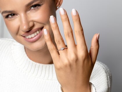 Anello di Fidanzamento Vivid Diamond in 9K oro rosa con diamanti 0,21ct G/SI