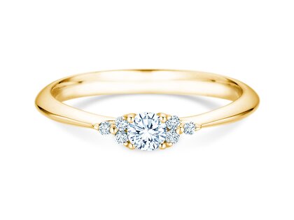 Anello di Fidanzamento Vivid Diamond in 14K oro giallo con diamanti 0,31ct G/SI