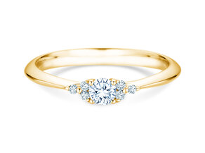 Anello di Fidanzamento Vivid Diamond in 14K oro giallo con diamanti 0,31ct G/SI