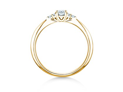 Anello di Fidanzamento Vivid Diamond in 14K oro giallo con diamanti 0,31ct G/SI