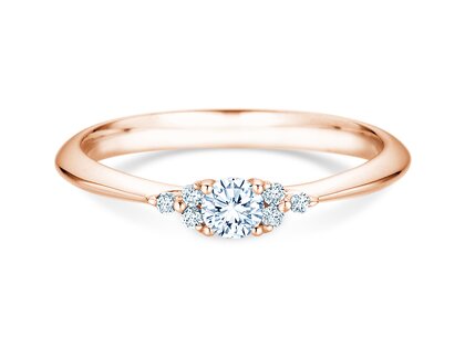 Anello di Fidanzamento Vivid Diamond in 9K oro rosa con diamanti 0,31ct
