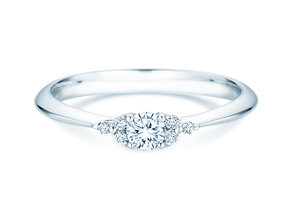 Anello di Fidanzamento Vivid Diamond in 14K oro bianco con diamanti 0,31ct G/SI