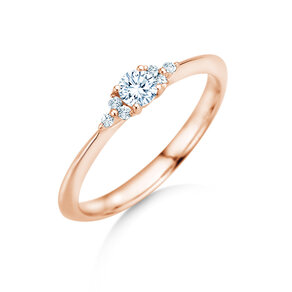 Anello di Fidanzamento Vivid Diamond in 9K oro rosa con diamanti 0,21ct G/SI
