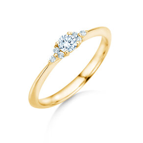 Anello di Fidanzamento Vivid Diamond in 18K oro giallo con diamanti 0,21ct G/SI