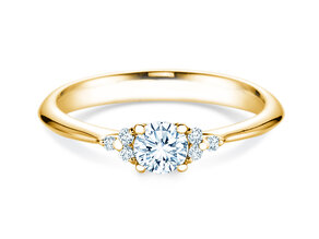 Anello di Fidanzamento Vivid Diamond in 18K oro giallo con diamanti 0,43ct G/SI