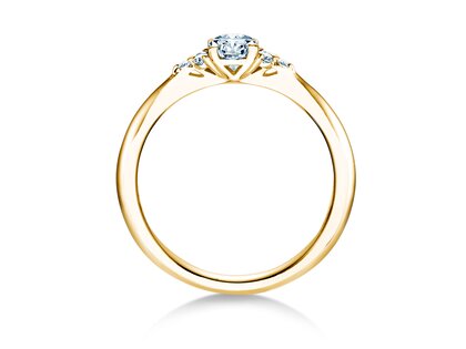 Anello di Fidanzamento Vivid Diamond in 18K oro giallo con diamanti 0,43ct G/SI