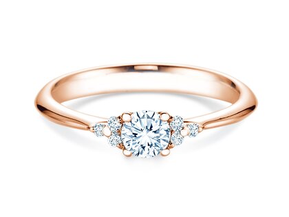 Anello di Fidanzamento Vivid Diamond in 18K oro rosa con diamanti 0,43ct G/SI