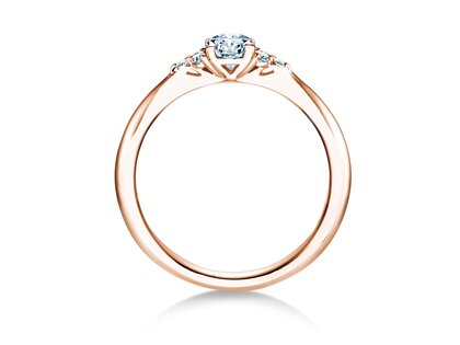 Anello di Fidanzamento Vivid Diamond in 18K oro rosa con diamanti 0,43ct G/SI
