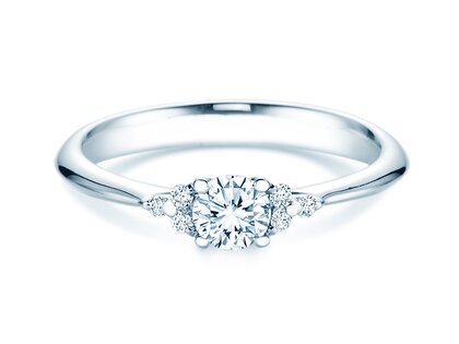 Anello di Fidanzamento Vivid Diamond in 18K oro bianco con diamanti 0,43ct G/SI