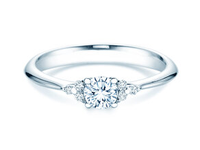 Anello di Fidanzamento Vivid Diamond in 18K oro bianco con diamanti 0,43ct G/SI