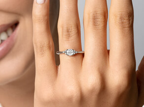 Anello di Fidanzamento Vivid Diamond in 18K oro bianco con diamanti 0,43ct G/SI