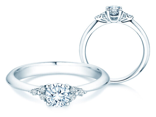 Anello di Fidanzamento Vivid Diamond in oro bianco