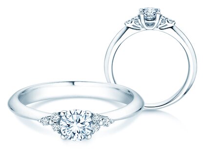 Anello di Fidanzamento Vivid Diamond in oro bianco
