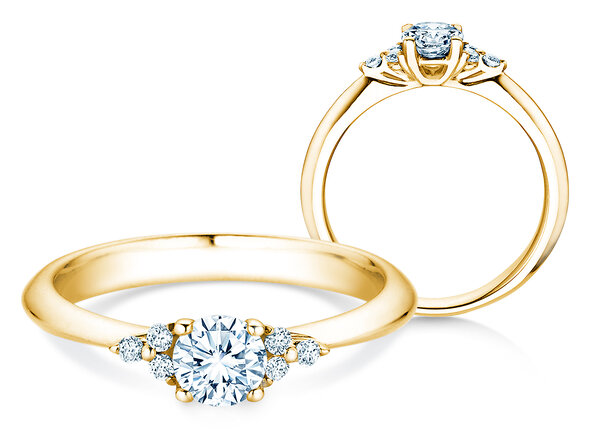 Anello di Fidanzamento Vivid Diamond in oro giallo