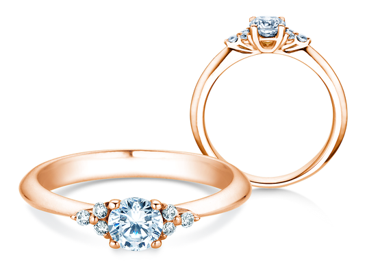 Anello di Fidanzamento Vivid Diamond in oro rosa