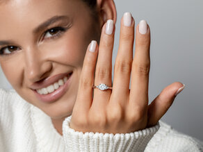 Anello di Fidanzamento Vivid Diamond in oro rosa