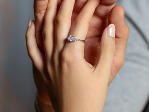Anello di Fidanzamento Vivid Diamond in oro rosa