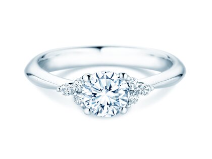 Anello di Fidanzamento Vivid Diamond in 9K oro bianco con diamanti 1,18ct G/SI