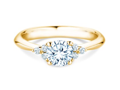 Anello di Fidanzamento Vivid Diamond in 9K oro giallo con diamanti 1,18ct G/SI