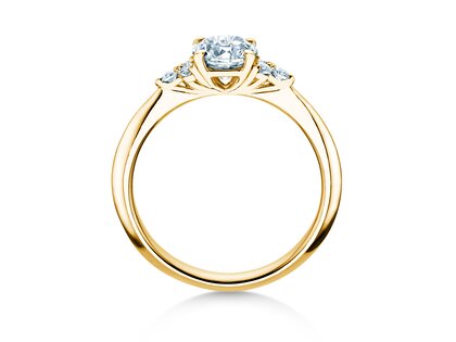 Anello di Fidanzamento Vivid Diamond in 9K oro giallo con diamanti 1,18ct G/SI