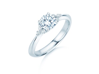 Anello di Fidanzamento Vivid Diamond in 9K oro bianco con diamanti 1,18ct G/SI