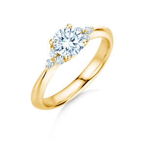 Anello di Fidanzamento Vivid Diamond in 9K oro giallo con diamanti 1,18ct G/SI