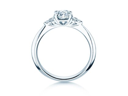 Anello di Fidanzamento Vivid Diamond in 9K oro bianco con diamanti 1,18ct G/SI