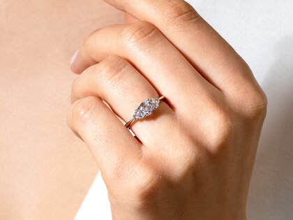 Anello di Fidanzamento Vivid Diamond in 9K oro giallo con diamanti 1,18ct G/SI